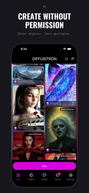 Diffusitron - AI Art screenshot 1