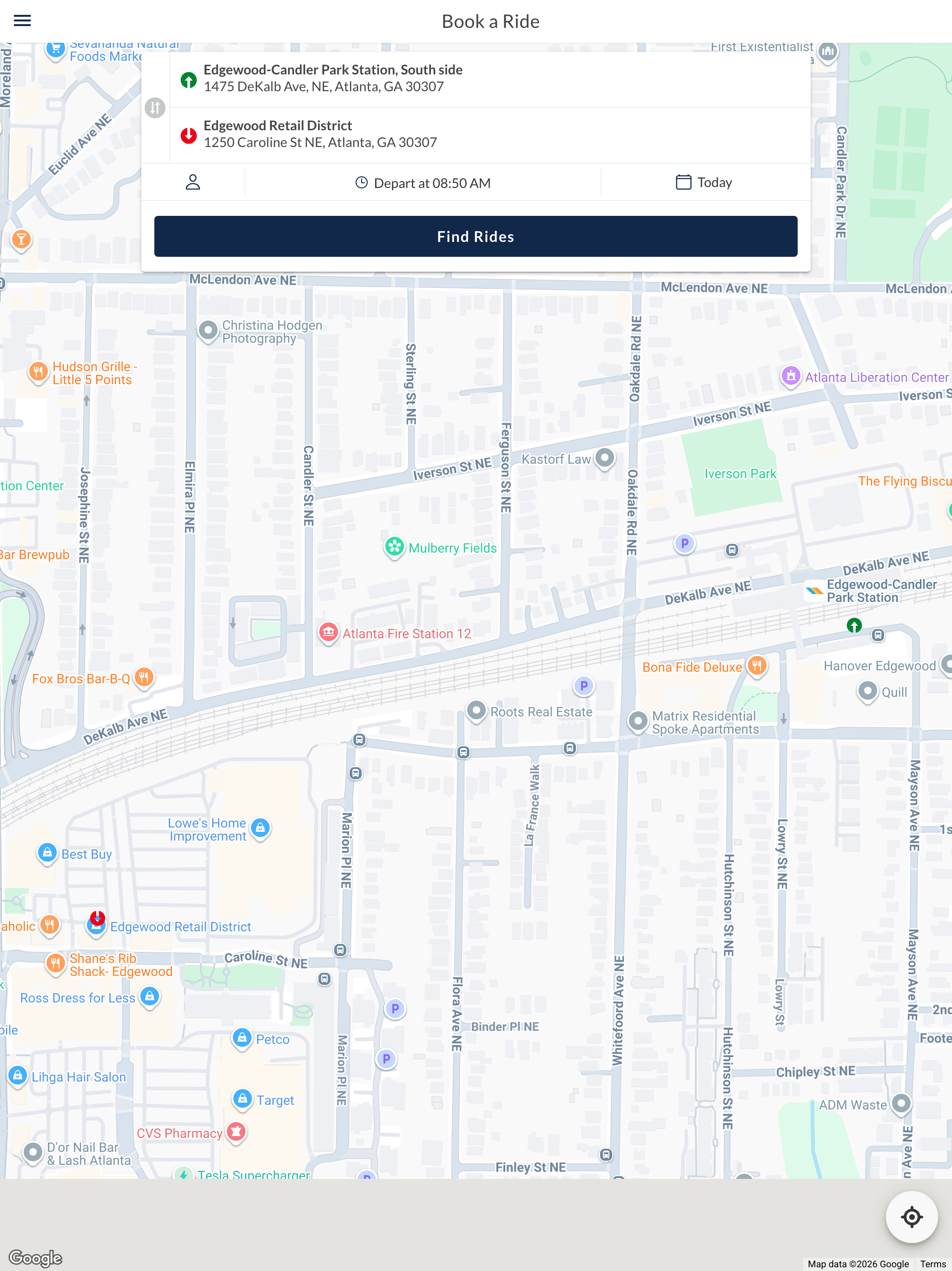 MARTA Reach On-Demand Transit screenshot 11