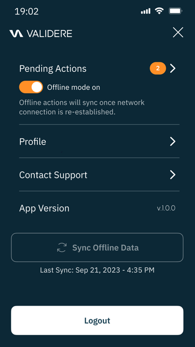 Validere Screenshot