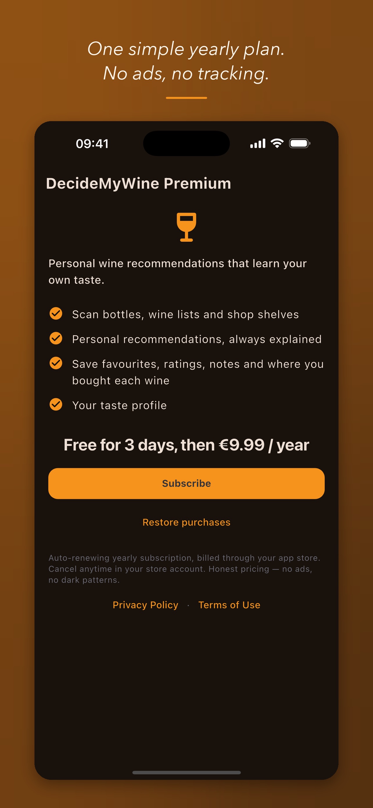 Screenshot 1 of DecideMyWine