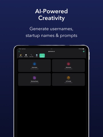 geniverse.ai: #1 generator kit iPad screenshot