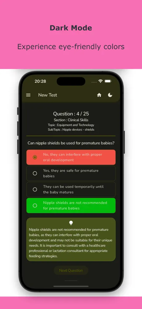 Lactation Consultant Exam Test Screenshot 4