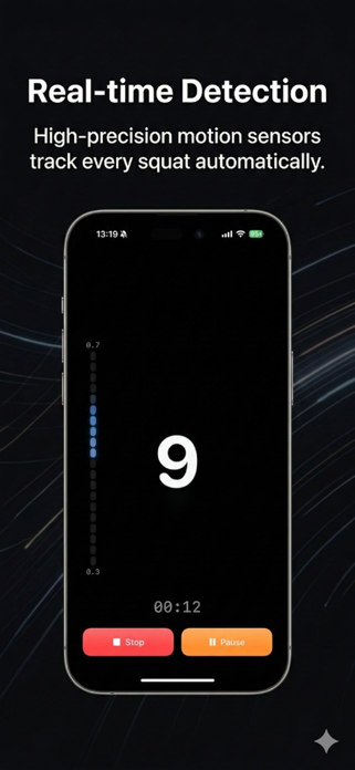 UpDown: Smart Squat Tracking Screenshot 2 of 4