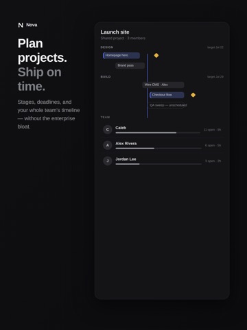 Nova: AI Planner iPad screenshot