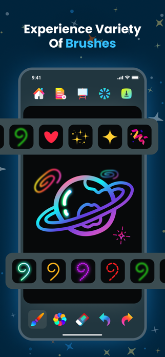 Doodle Magic: Glow Art Drawing Screenshot 3 of 5
