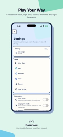Dokudoku: Large Print Sudoku iPhone screenshot