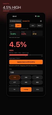 Conduit Fill: NEC Calculator iPhone screenshot
