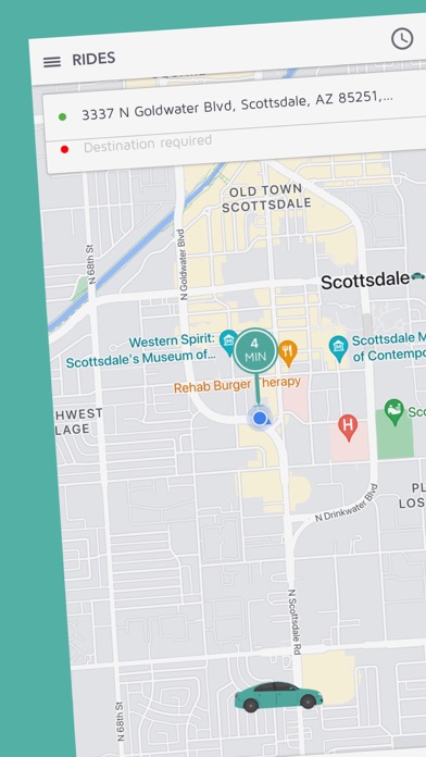 HUM Rideshare Screenshot