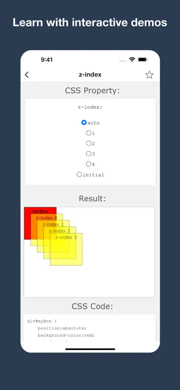 CSS editor, snippets, exercise screenshot 7 of 9