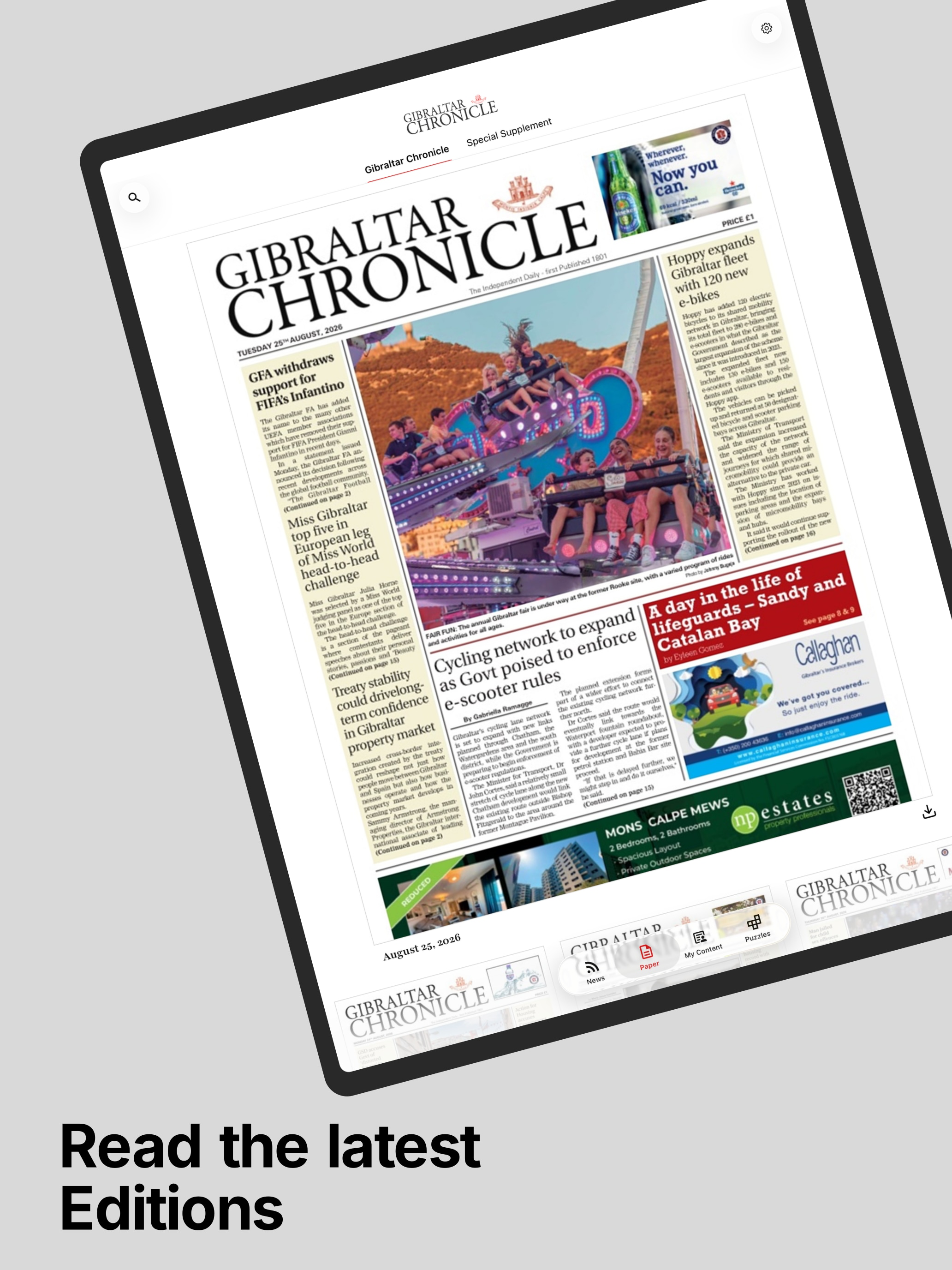 Gibraltar Chronicle Newspaper screenshot 7