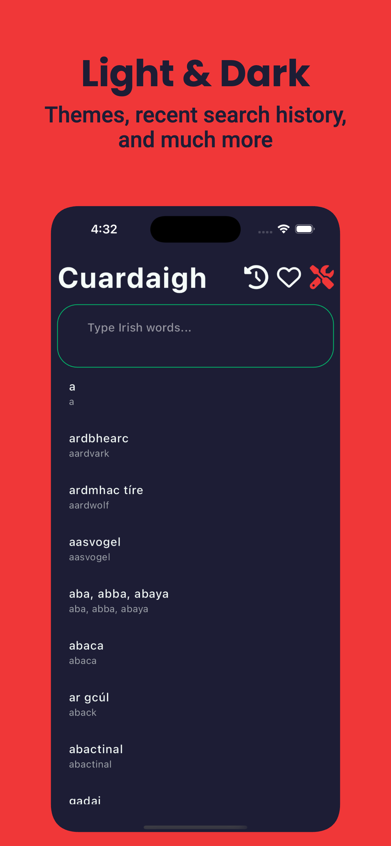 Irish Dictionary - Dict Box