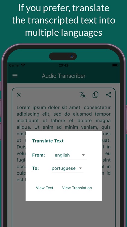 Transcriber: Audio to Text