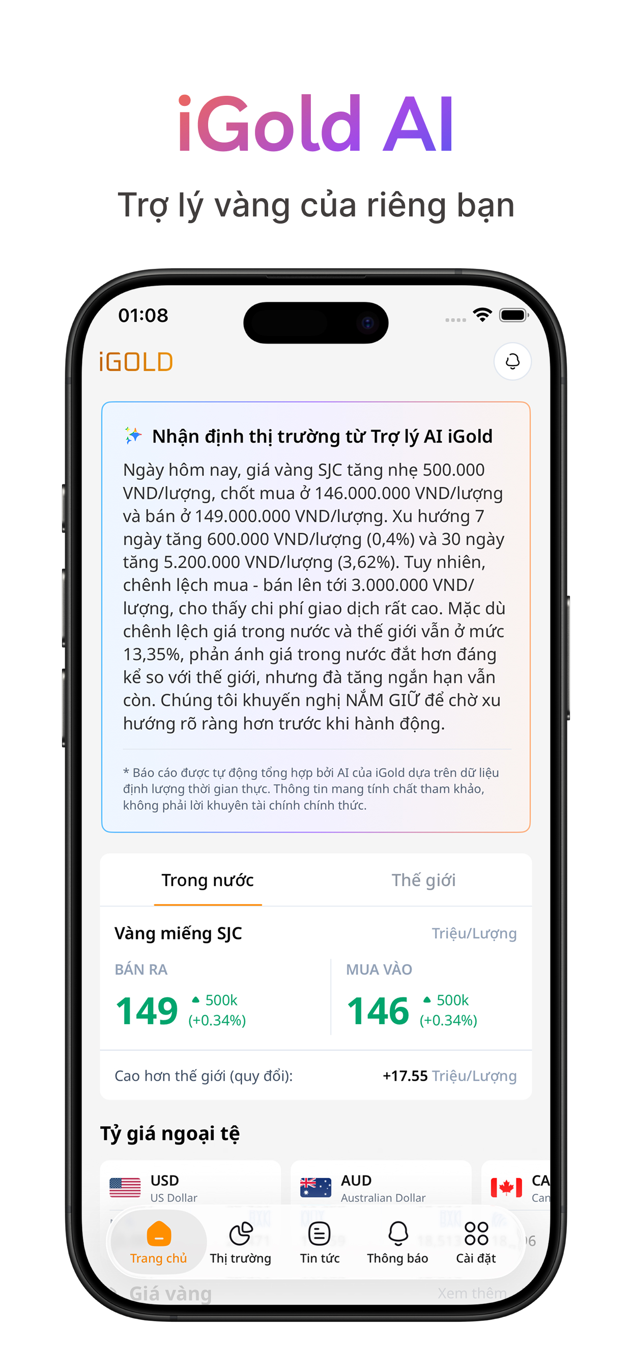 iGold: Trợ lý vàng AI