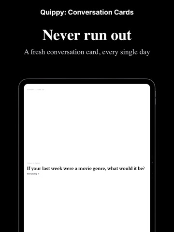 Quippy: Conversation Cards iPad screenshot