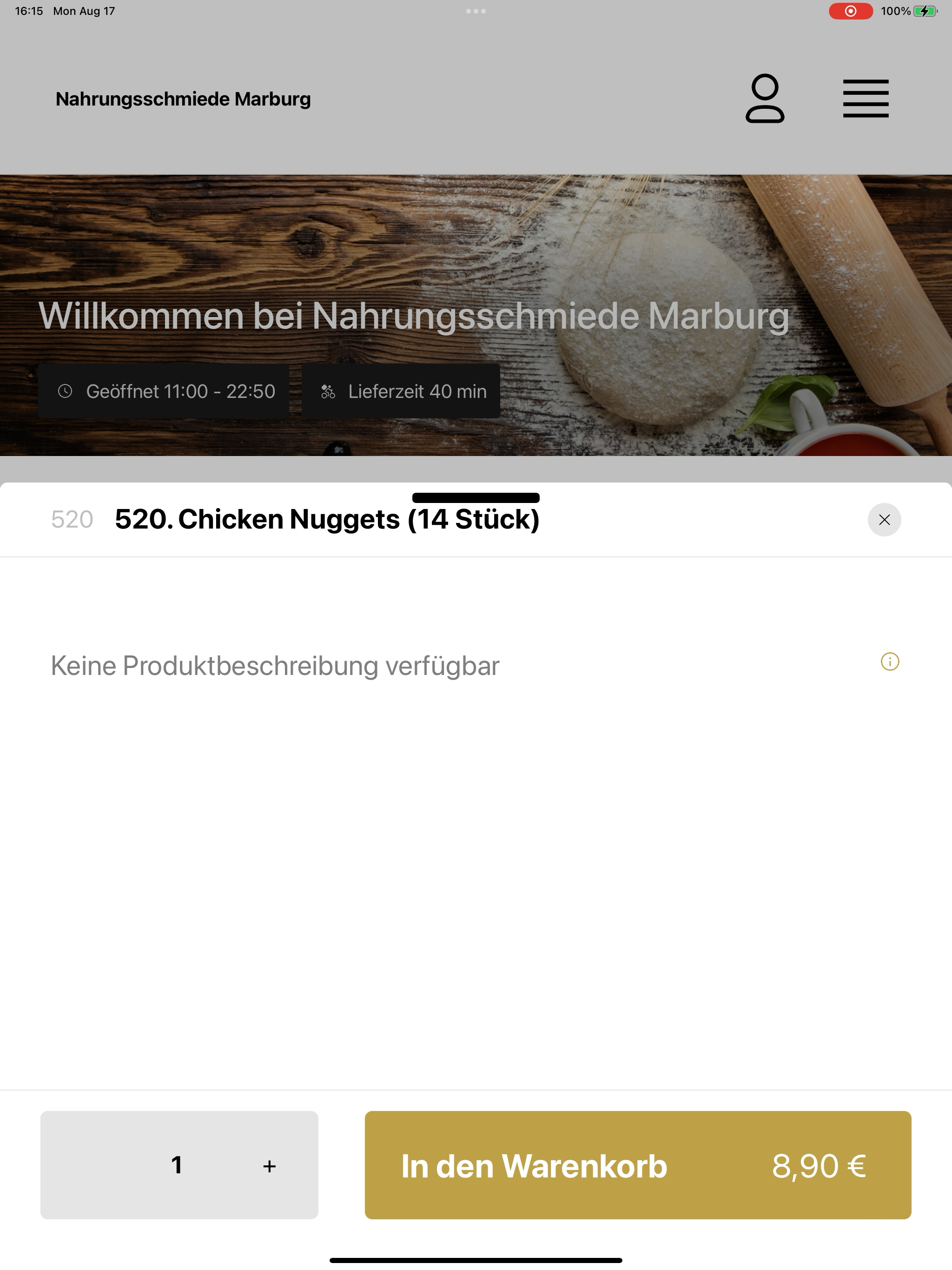 Nahrungsschmiede Marburg screenshot 15