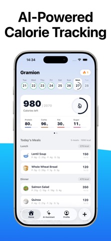 Gramion: Calorie Tracker AI screenshot