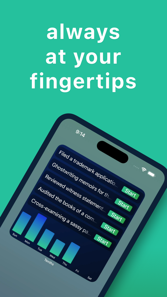 #5. Tenths - Billable Time Tracker (macOS) 由: Mela Roo, Inc.