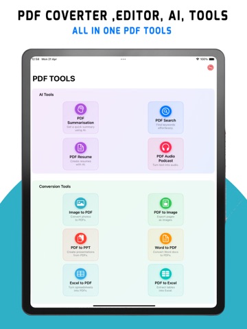 PDF Reader: converter, signer iPad screenshot