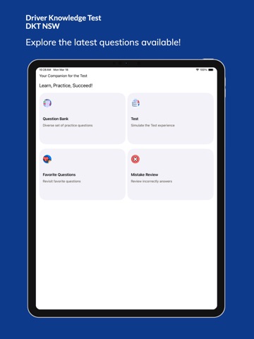 NSW Driver Knowledge Test 2026 iPad screenshot