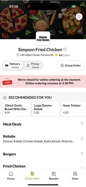 Simpson Fried Chicken. screenshot 2