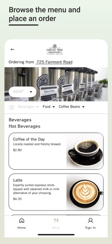 Coffee Tree Roasters iPhone screenshot