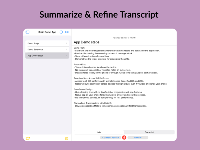 Brain Dump Voice to Markdown