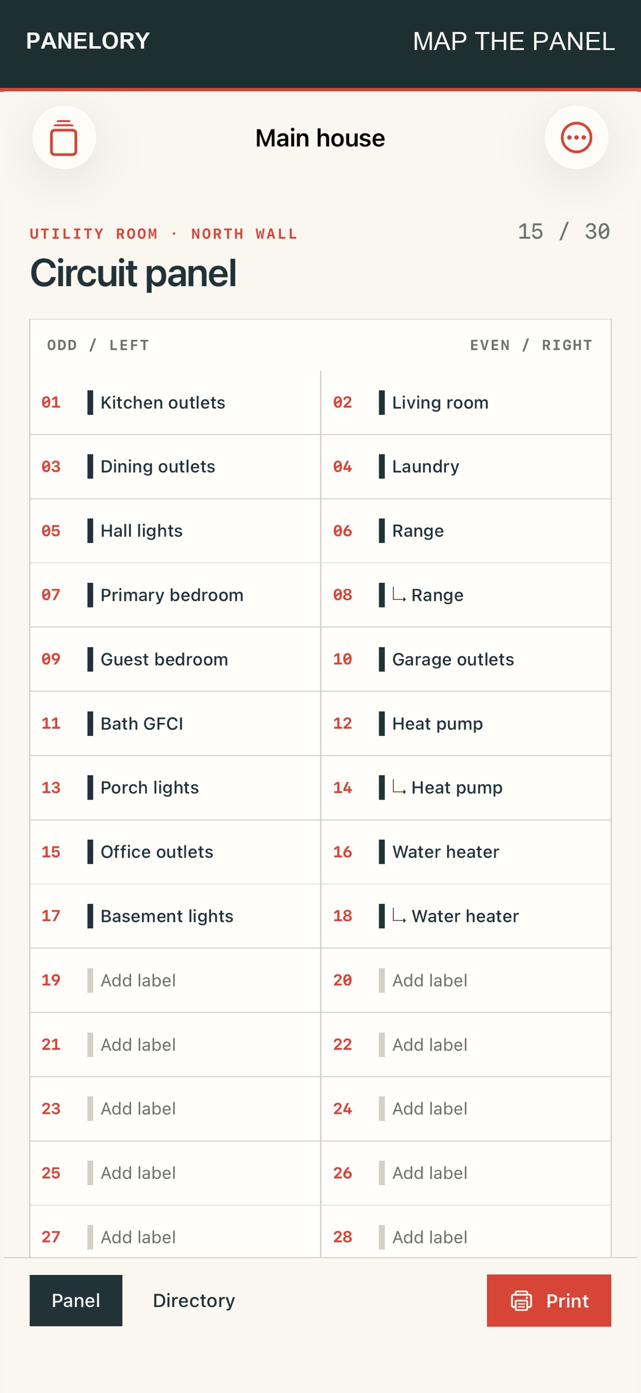 Screenshot 1 of Panelory Circuit Directory