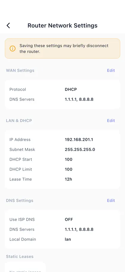 Captura de tela 5 de 6 de OpenWRT Manager