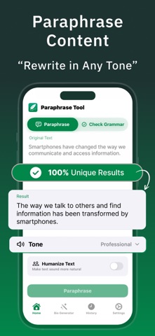 Paraphrase: Rephrase Text Tool Screenshot 1 of 5