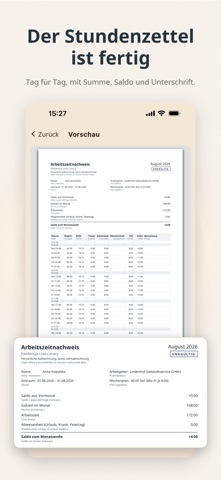 Meine Stunden: Zeiterfassung — Screenshot 1