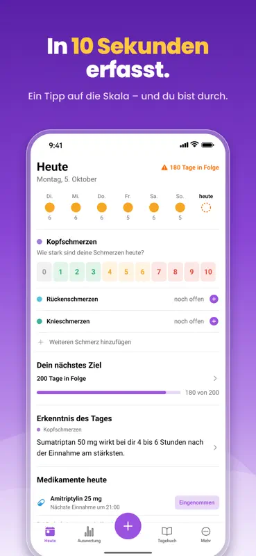 Schmerztagebuch - SchmerzTrack screenshot 2 of 5