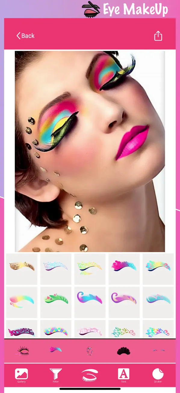Screenshot #1 pour Eye Makeup Camera: GlamEye Art