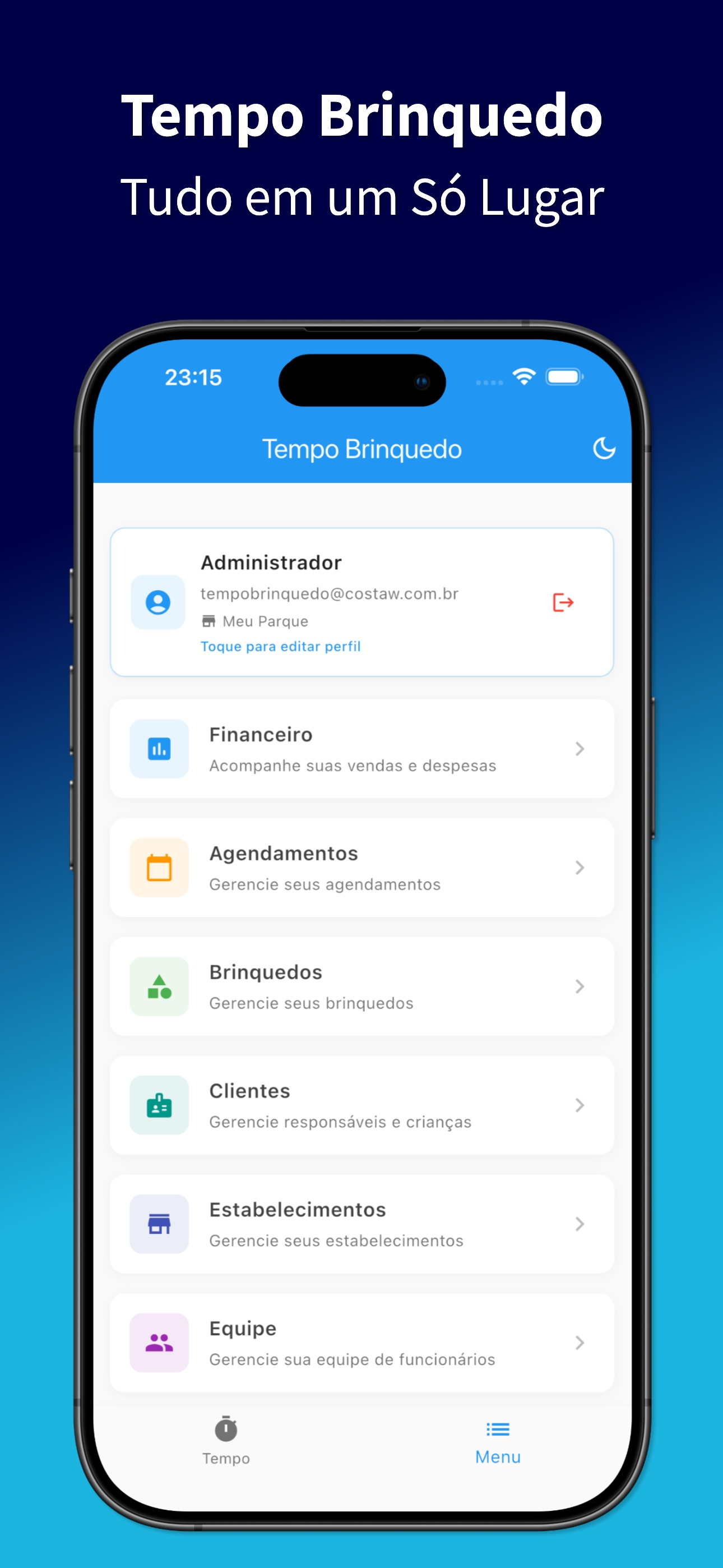 Tempo Brinquedo: Controle