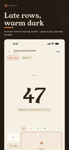 Skeinly: Crochet Row Counter iPhone screenshot