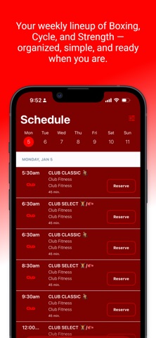 Club Fitness 405 iPhone screenshot