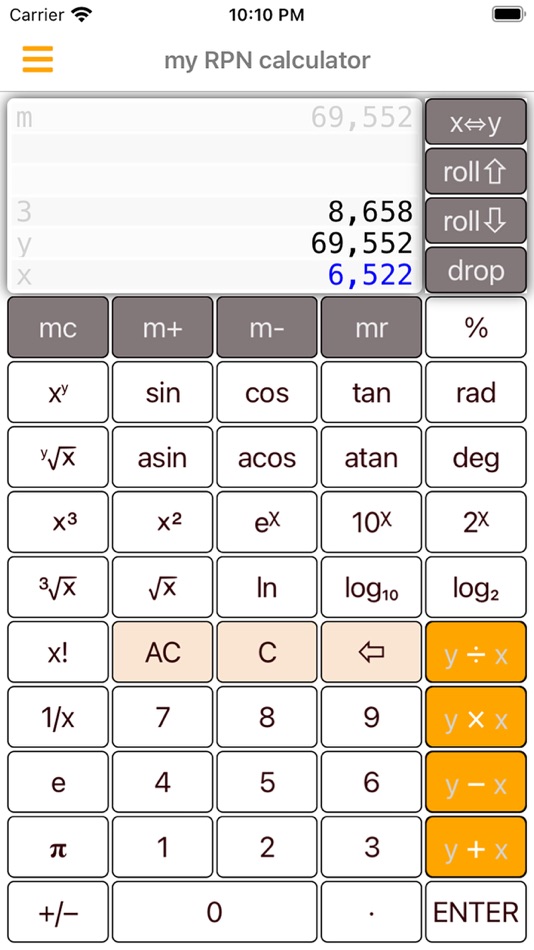 #4. My RPN Calculator (iOS) By: Ling Lin
