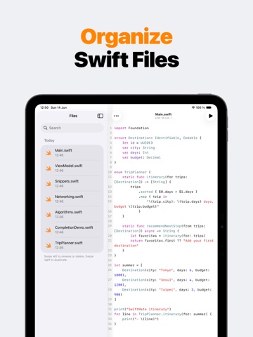 Swift Code Coding: SwiftMate iPad screenshot 5