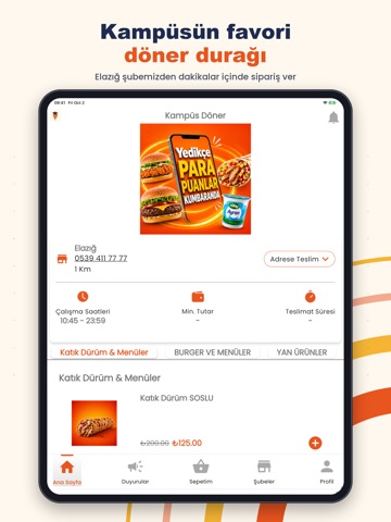 Kampüs Döner Katık&Burger iPad screenshot 1