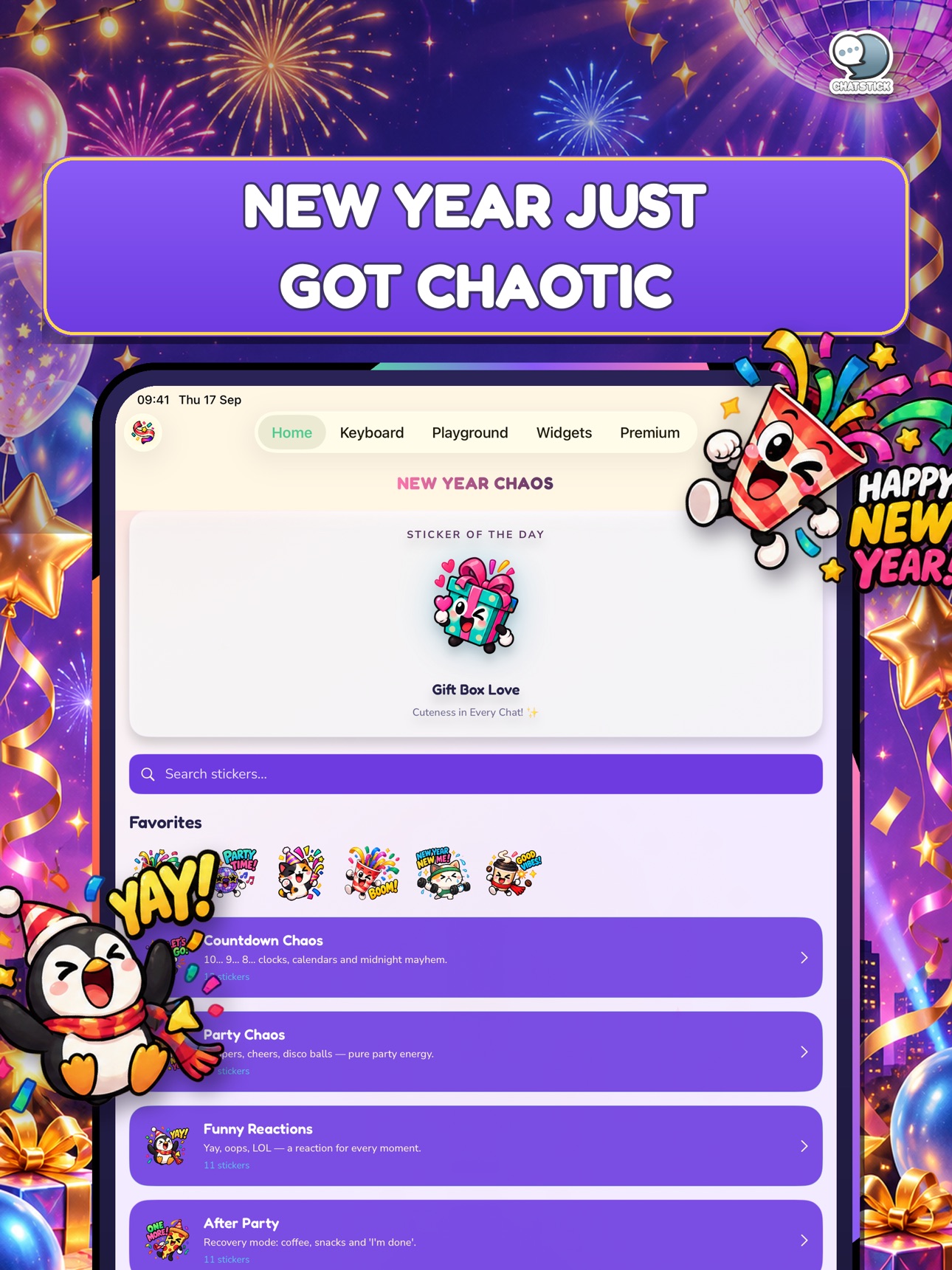 Screenshot 11 of New Year Chaos Stickers