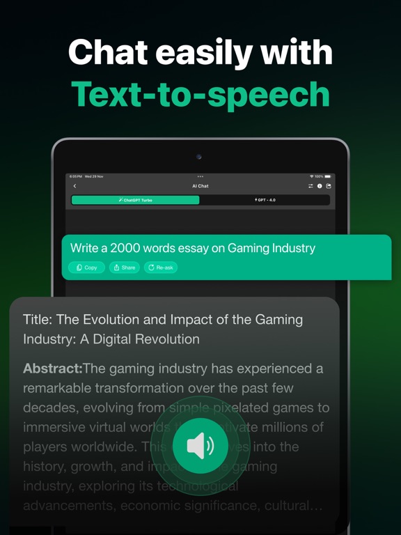 AI Chat: Ask Chat AI Assistant iPad screenshot 5 - Utilities app