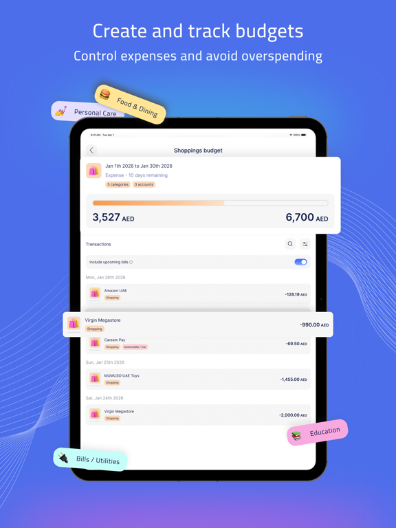 Crunch : Money Manager iPad screenshot