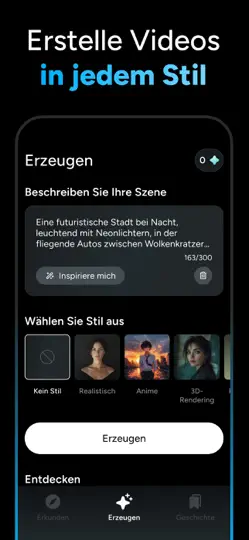 Screenshot von AI Video Generator - OpenVideo auf dem iPhone 3
