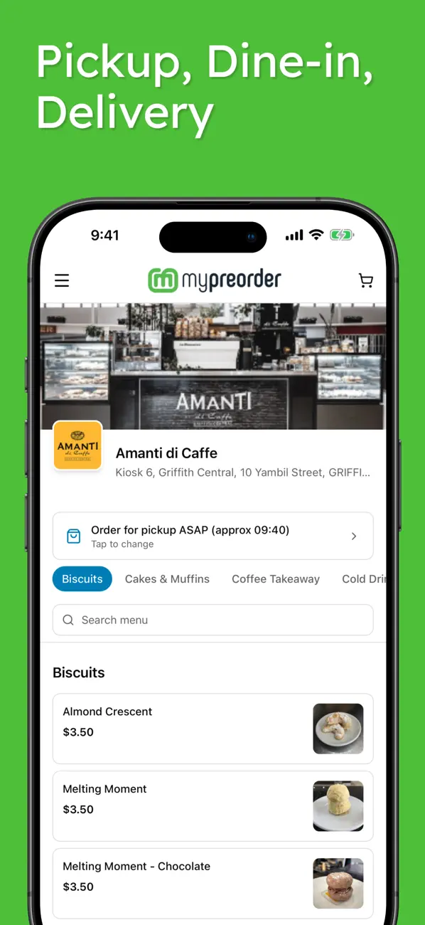 Screenshot #2 pour mypreorder: Order Food & Drink