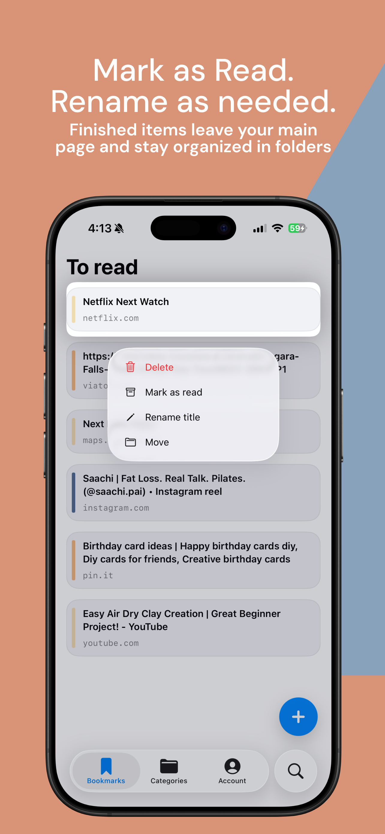 Bookmarky: Save,View,Organize
