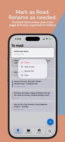 Bookmarky: Save,View,Organize Screenshot 4 of 6