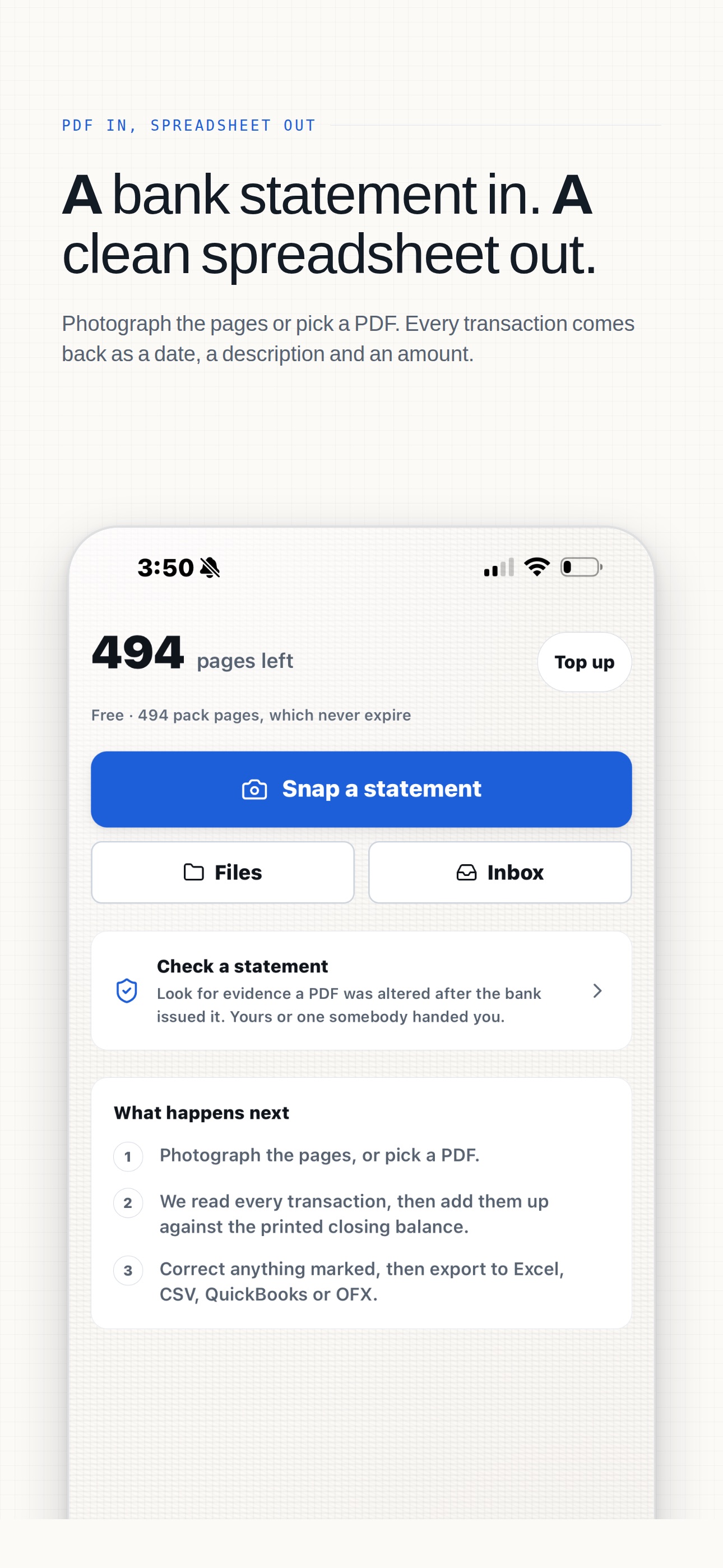 Screenshot 2 of StatementSnap