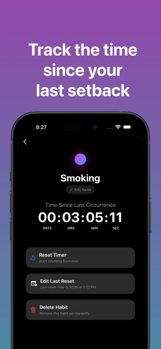 Time Since: Habit Tracker Screenshot 1 of 5