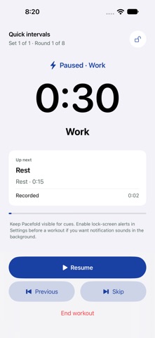 Pacefold: Interval Timer screenshot 2