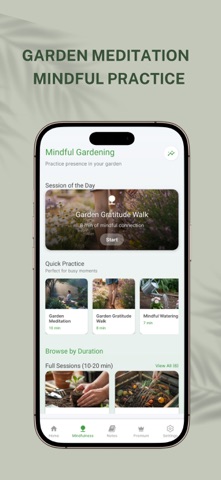 Garden Meditation & Wellness iPhone screenshot