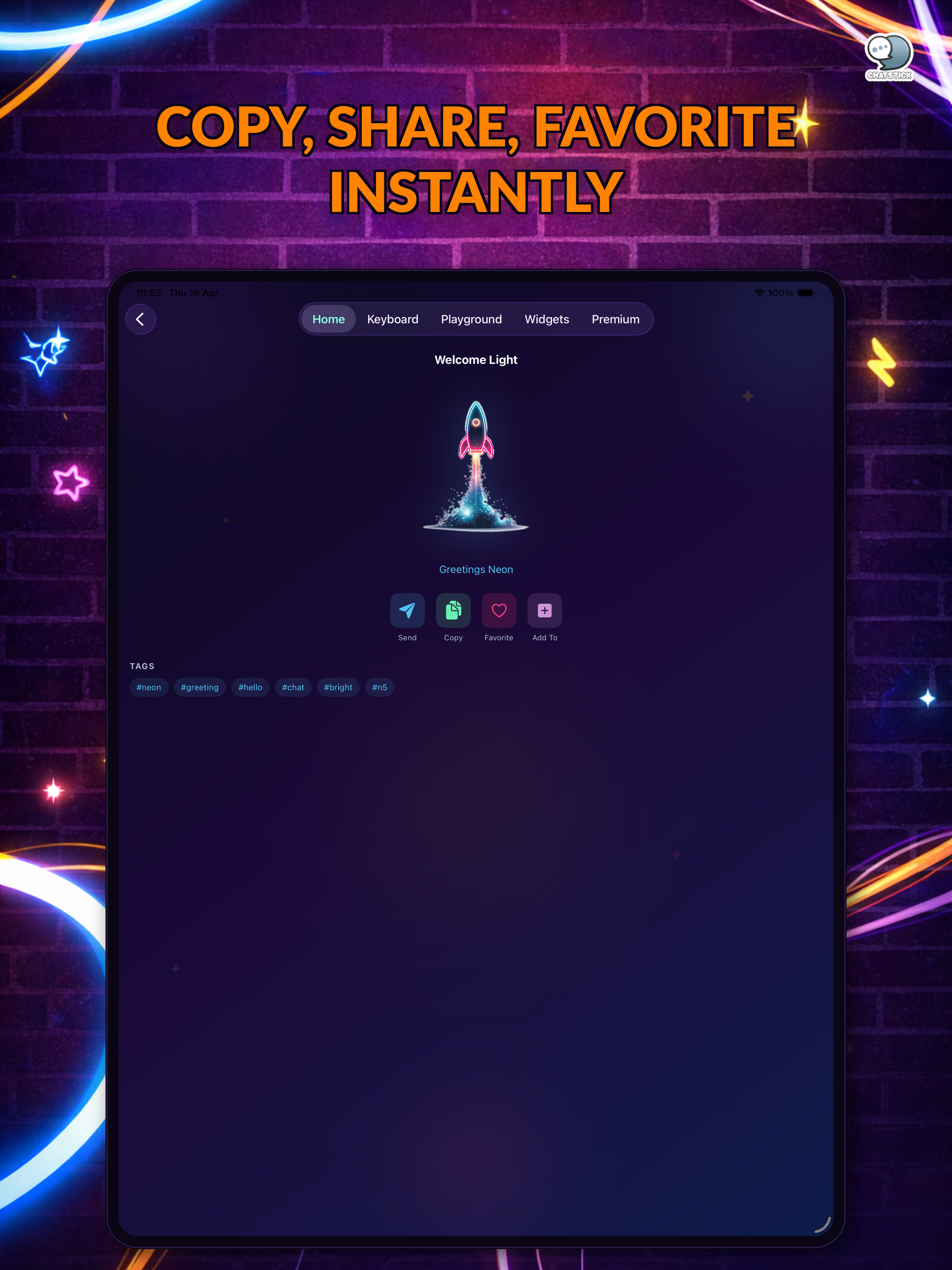 Neon Emoji Stickers Keyboard screenshot 15
